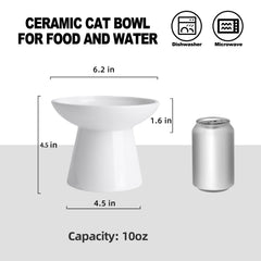 KITCHENLESTAR sturdy ceramic elevated bowl highlighting durable, easy-to-clean design.