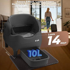 KITPLUS infrared and weight sensors detect cat presence to pause cleaning safely