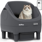 KITPLUS self-cleaning litter box with open-top design for easy, stress-free cat toileting.