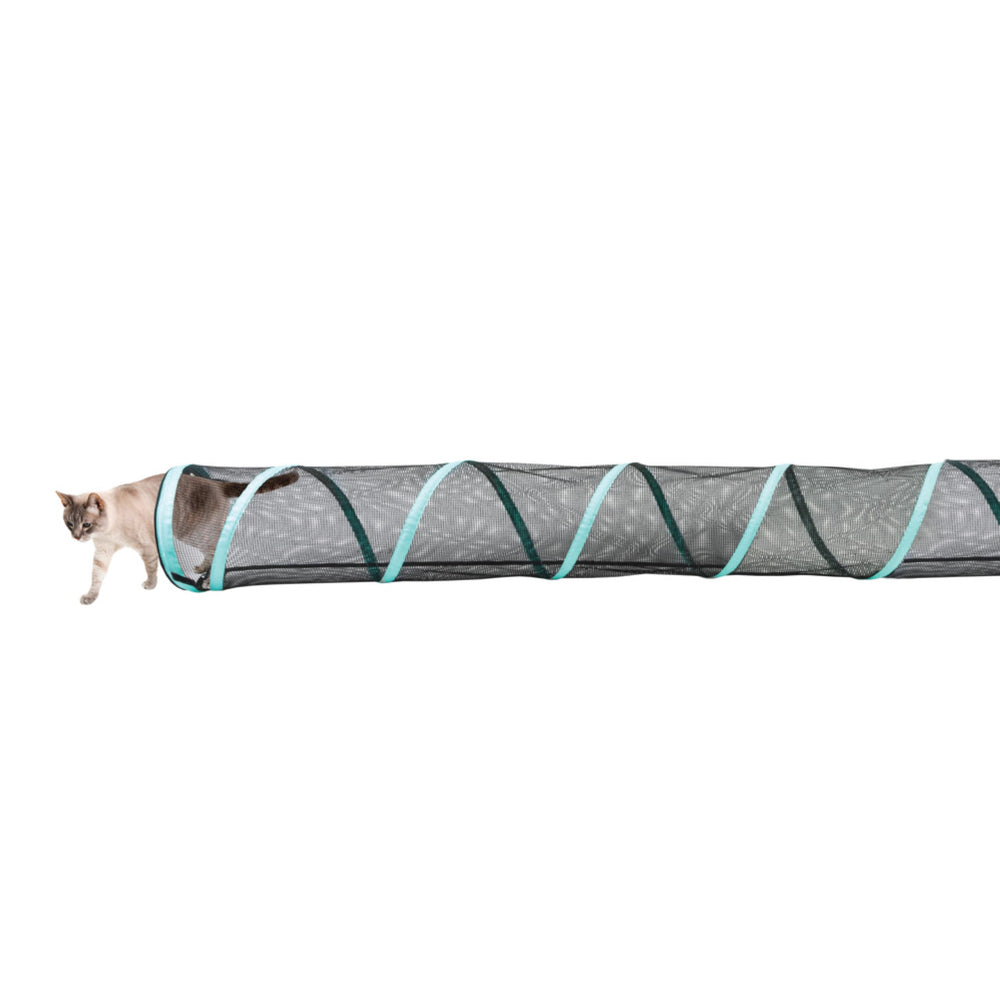 Kitty City Catio outdoor 20-foot tunnel provides a cat-sized play space for exploration and fresh air.