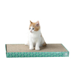 Kitty City catnip attractant invites cats to scratch this pad.