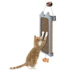 Kitty City double-use scratcher close-up shows durable high-density cardboard built for longer life