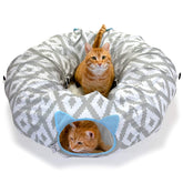 Kitty City Large Cat Tunnel Bed in action, perfect for active play and cozy naps.
