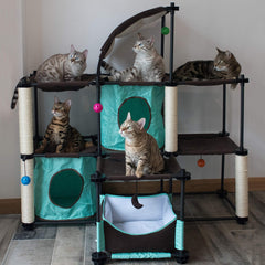 Kitty City Mega Kit: sisal scratching posts built for durable clawing.