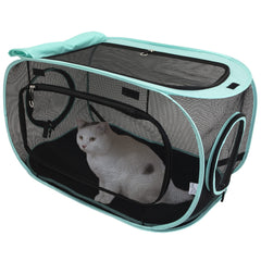 Kitty City Outdoor Play Kennel front view showing airy mesh for sun and air