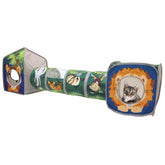 Kitty City Safari Lion Cube in action, a compact indoor play centerpiece for active cats.