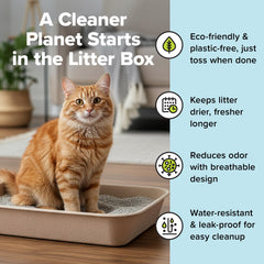 Kitty Sift travel litter box lightweight design ideal for car trips and hotel stays.