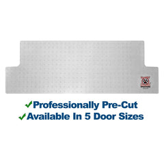 KittySmart stopper shows side-wings providing corner protection for carpets.