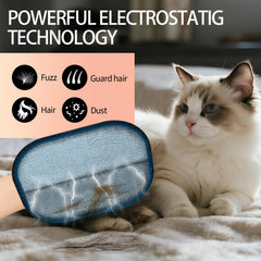 Kivori Pet Grooming Gloves removing cat and dog hair from furniture and clothing