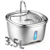 KiwiLove cat water fountain top view shows large 3.5L capacity for multiple pets