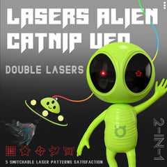 KiwiLove catnip UFO dangler with feathers and bell for teaser play.
