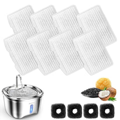 KiwiLove D90 replacement filter demonstrates multi-layer filtration for fresher cat water
