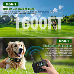 KJEFYPETZN waterproof rechargeable collar highlights all-weather containment.