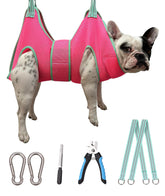 Kkiimatt dog grooming hammock with neck-support design eases nail clipping