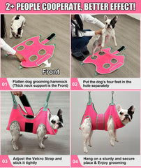 At-home grooming with Kkiimatt hammock reduces pet stress