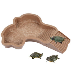 KKONHII large reptile bathing pool with ramp enhances safe soaking and exercise.