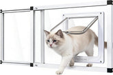 Klarana Full Glass Cat Door enables a quick 1-minute sash window install for easy setup