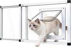Klarana Full Glass Cat Door enables a quick 1-minute sash window install for easy setup
