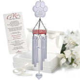 KLAXAVEL Pet Memorial Wind Chimes with rainbow bridge design for outdoor remembrance