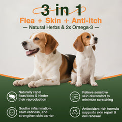 KLOMKMCL Omega-3 dog supplement supporting skin and coat health