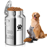 Kluronyo metal dog food storage container with 30 lb capacity for organized feeding