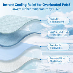 KMIRTNE dog cooling mat in use during a cozy nap