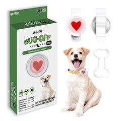 KN FLAX Bug-Off Clip dog-attachment shows quick one-second secure fixation with natural oils.