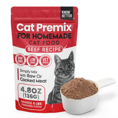 Know Better Beef Premix in a measuring cup for precise portions.