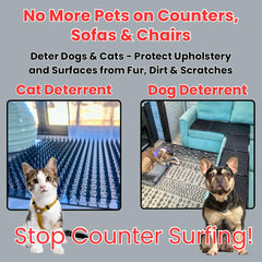 KNRV Commerce dog repellent mats prevent jumping onto sofas.