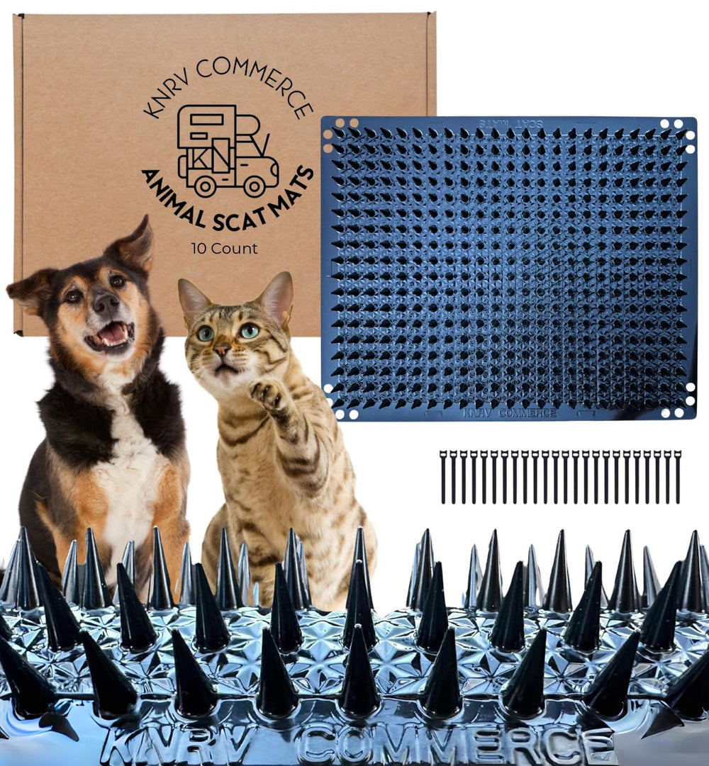 KNRV Commerce scat mats 10-pack for deterring pets from furniture.