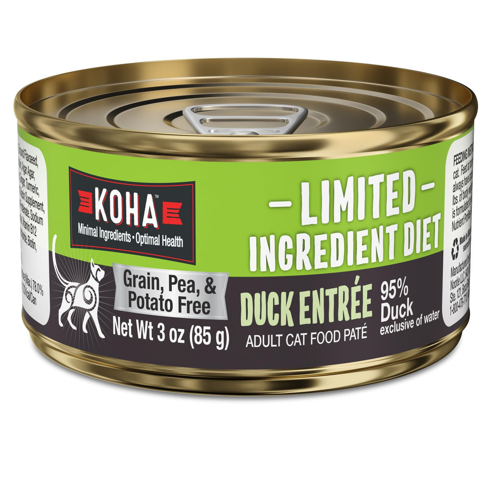 KOHA Duck Pate for Cats close-up showing moist texture ideal for easy digestion.