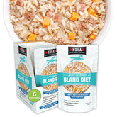 KOHA Pet Bland Diet lamb and white rice wet food pack, easy-to-digest option.