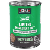 KOHA Turkey Entree can label shows grain-free, simple ingredients
