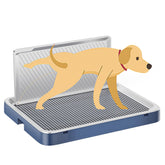 Kola Panda indoor dog potty tray blue with ample space for small dogs and easy cleanup.