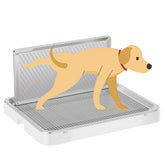 Kola Panda indoor potty tray with high wall contains messes for puppies and small dogs.