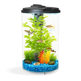 Koller Products AquaView 3-Gallon 360 aquarium front view on desk setup