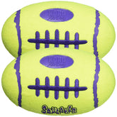 KONG Air Dog Squeaker Toy in green, 2-pack, ideal for interactive fetch
