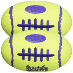 KONG Air Dog Squeaker Toy in green, 2-pack, ideal for interactive fetch