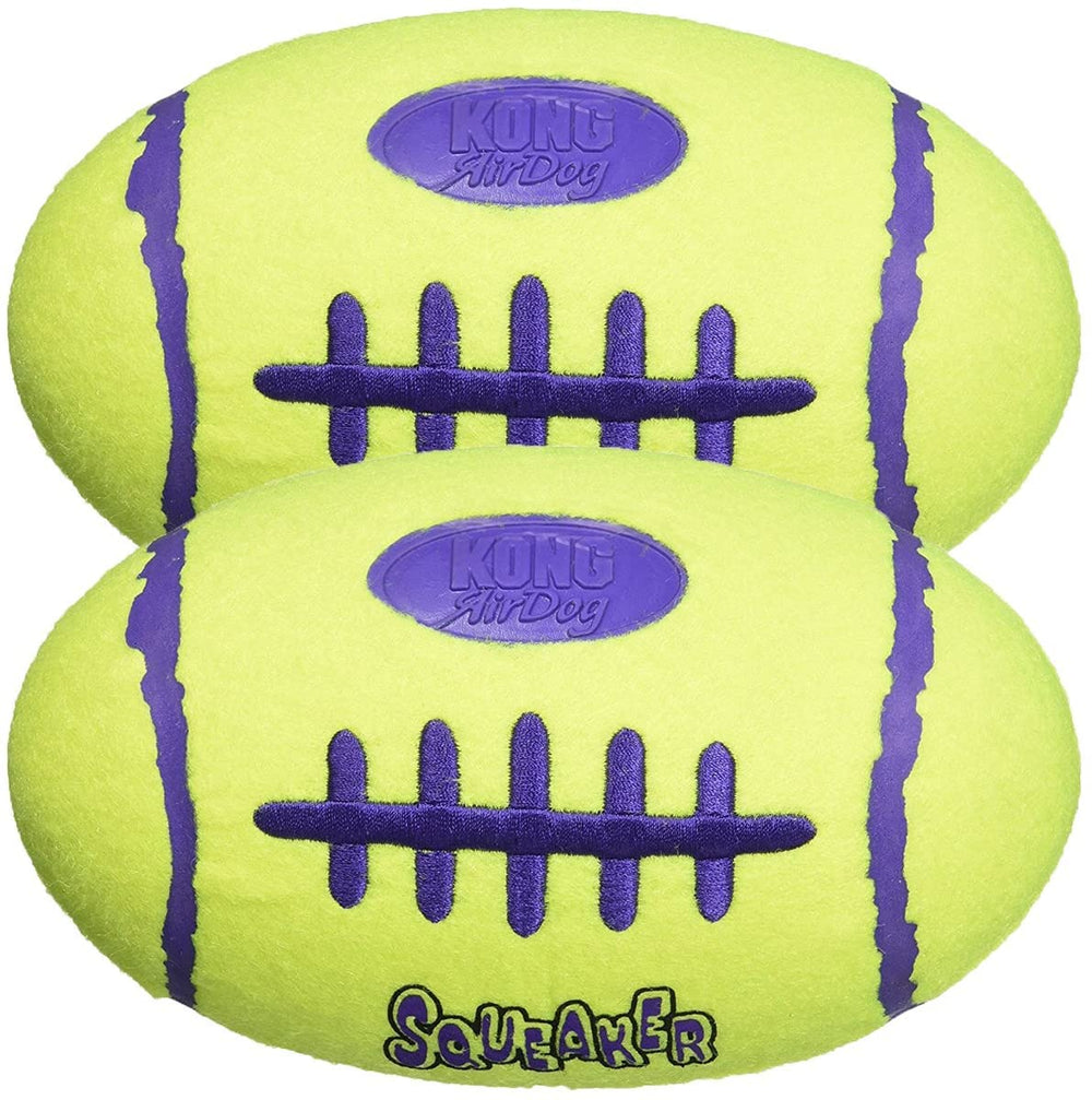 KONG Air Squeaker Football dog toy, medium, ideal for fetch and interactive play