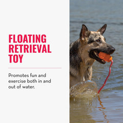 KONG Aqua rope aids farther throws for training and play.
