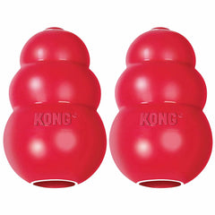 KONG Classic rubbery red body toy for durable chewing.