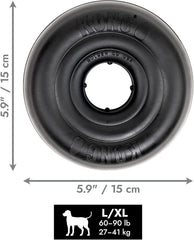 KONG Extreme Donut bounce action shot showing unpredictable bounce for interactive play.