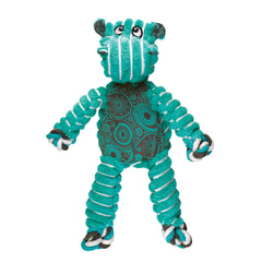KONG Floppy Knots hippo tug toy for medium and large dogs, ideal for fetch and tug.
