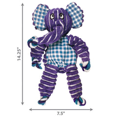 KONG Floppy Knots squeaker adds engaging fetch and chase.
