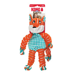 KONG Floppy Knots showing textured squeakers for active fetch and tug.