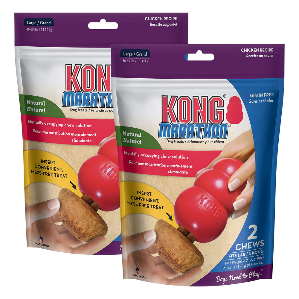 KONG Marathon chicken flavor 2-pack for large dogs during play
