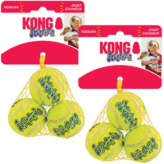 KONG Squeakair Ball close-up texture highlights durable, non-abrasive felt for gentle play