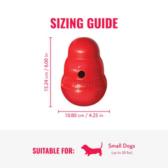 KONG Wobbler dishwasher-safe for quick, simple cleaning after playtime.