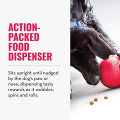 KONG Wobbler easy-fill design lets you add kibble quickly.
