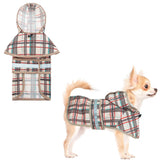 KOOLTAIL dog raincoat with hooded slicker for rainy walks and visibility